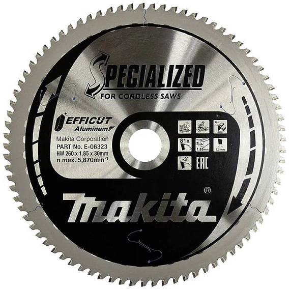 Makita Efficut körfűrészlap fémre, 136x20mm, Z30