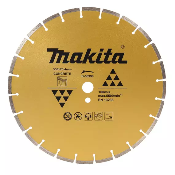 Makita gyémánttárcsa, szegmentált, 350mm, 7.5mm