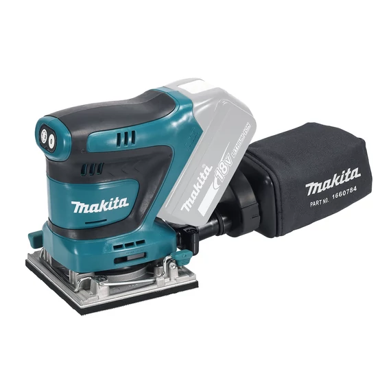 Makita DBO484Z akkus rezgőcsiszoló, 18V LXT Li-Ion, 210W, 112x102mm (akku és töltő nélkül)