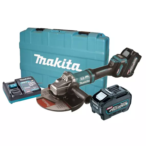 Makita GA038G akkus sarokcsiszoló, 40V, 230mm, kofferban (2db 5Ah akkuval és töltővel)