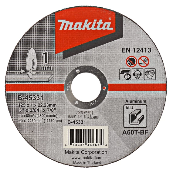 Makita vágókorong alumíniumhoz, 125x1mm