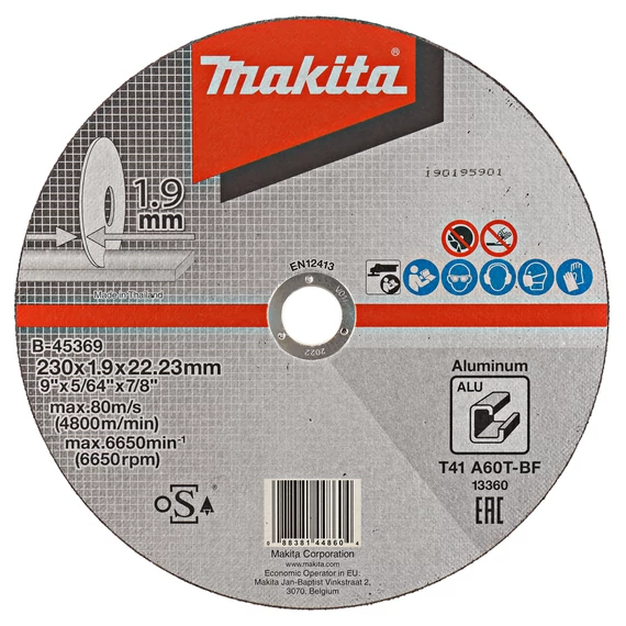 Makita vágókorong alumíniumhoz, 230x1.9mm