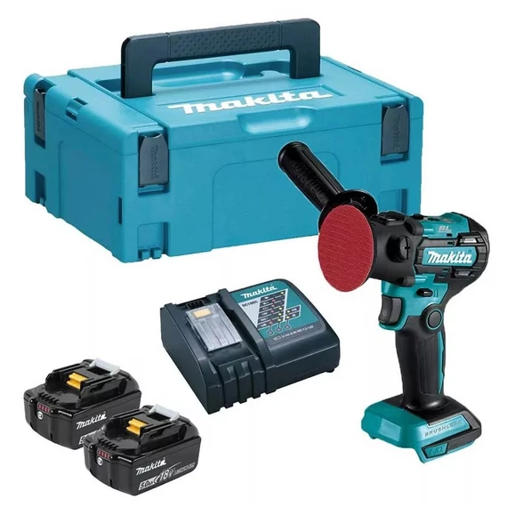 Makita DPV300 akkus polírozógép, 18V, 75mm (2 db 5Ah akkuval és töltővel)