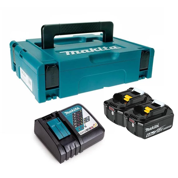 Makita LXT akkucsomag, 18V (2db 6Ah akku, szimpla töltő és koffer)