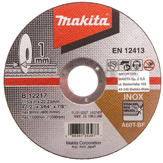 Makita Inox vágókorong 115x1mm