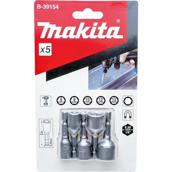 Makita 1/4&quot; dugókulcs készlet 5db-os