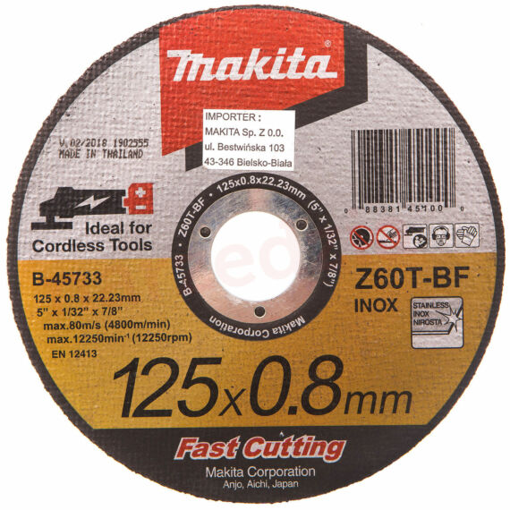 Makita Inox vágókorong 125x0,8 mm