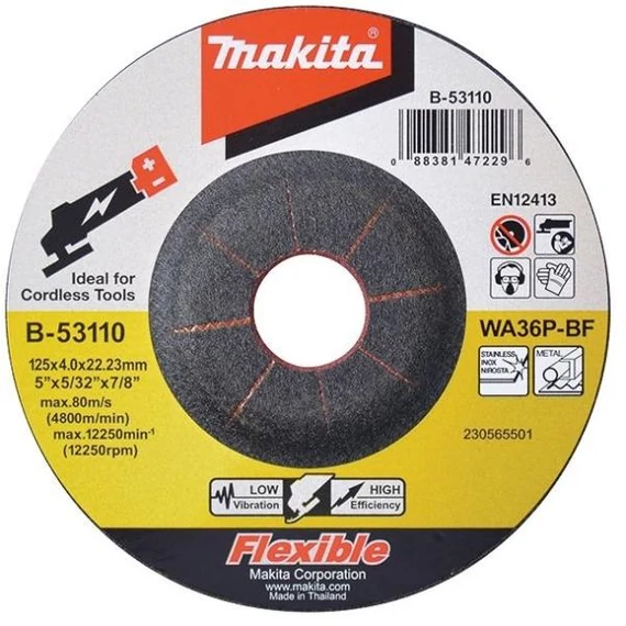 Makita flexibilis csiszolótárcsa 125x4mm