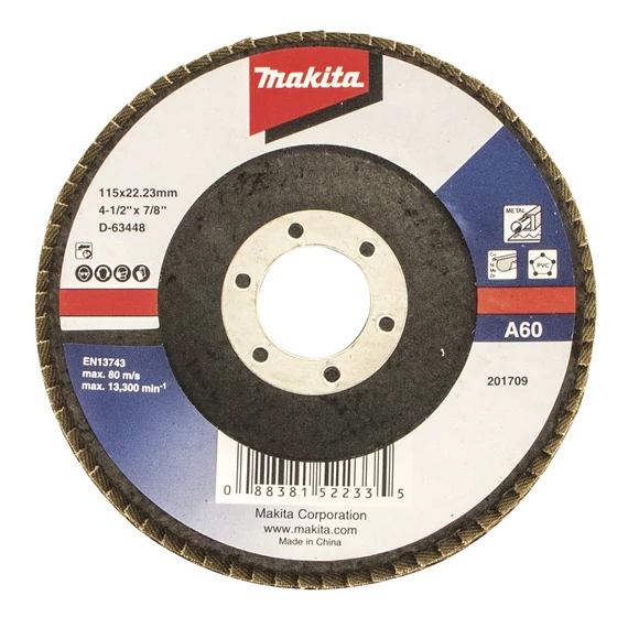 Makita lamellás csiszolótárcsa 125mm K120 Acél
