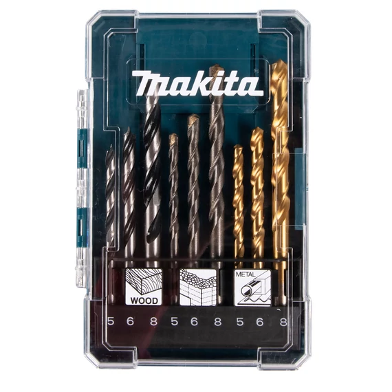 Makita általános fúrószár készlet, 1/4&quot;, 5-8mm, 9db