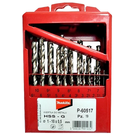 Makita HSS-G fémfúró készlet 19db 1-10mm