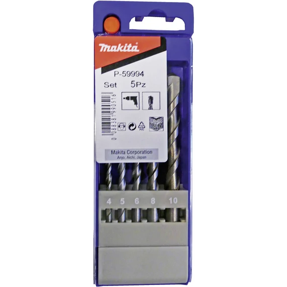 Makita 2+ kőzetfúró készlet 5db 4,5,6,8,10mm