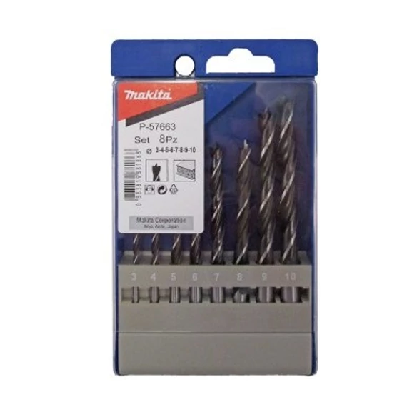 Makita spirál fafúró készlet 3-10mm