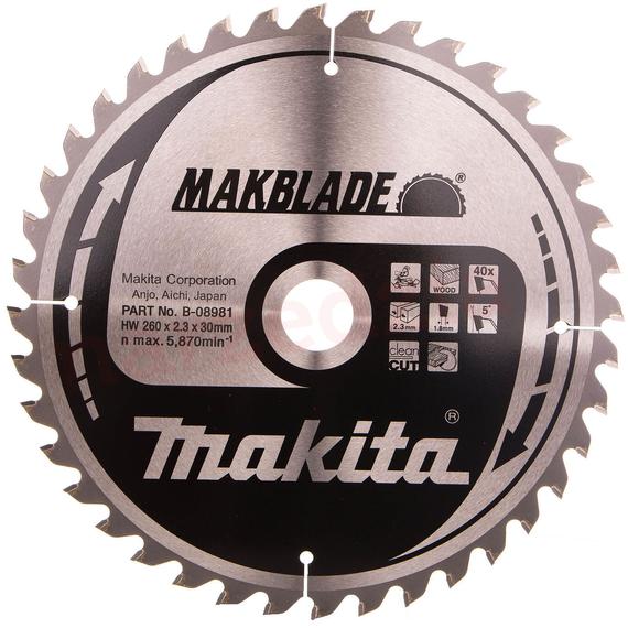 Makita Makblade körfűrészlap 260x30mm Z40