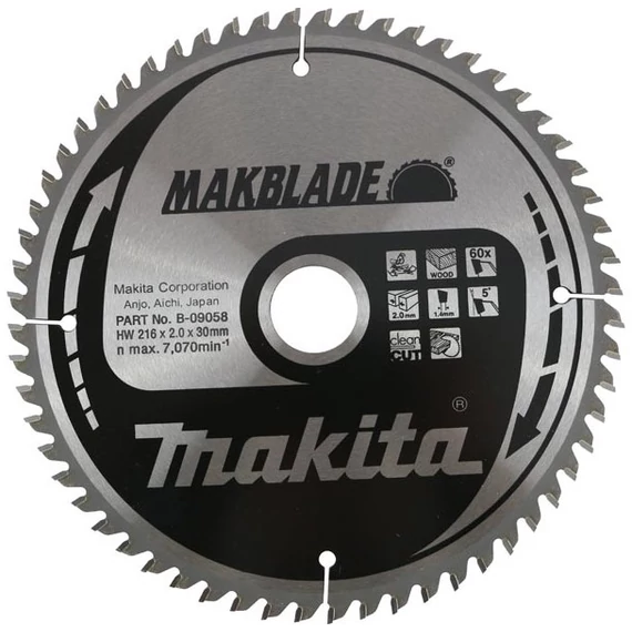 Makita Makblade körfűrészlap 216x30mm Z60