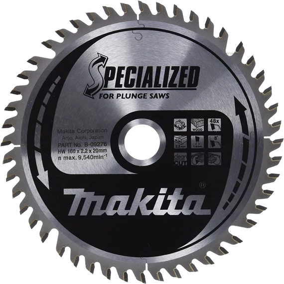 Makita Specialized körfűrészlap, merülő 160x20mm Z48