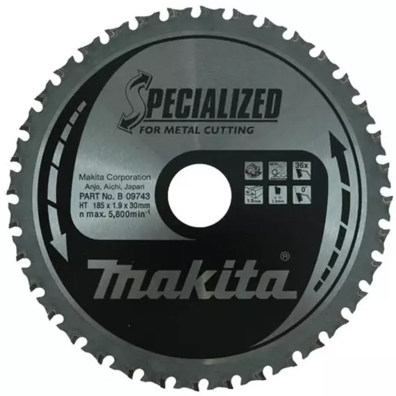 Makita Specialized körfűrészlap, fém 185x30mm Z36