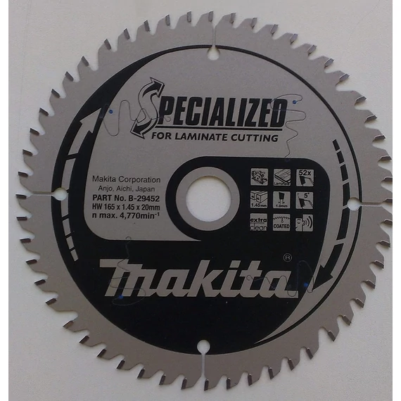 Makita Specialized körfűrészlap 165x20mm Z52