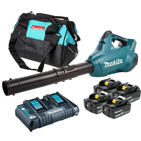 Makita DUB362 akkus légseprű, 2x18V (4db 5Ah akkuval és töltővel)