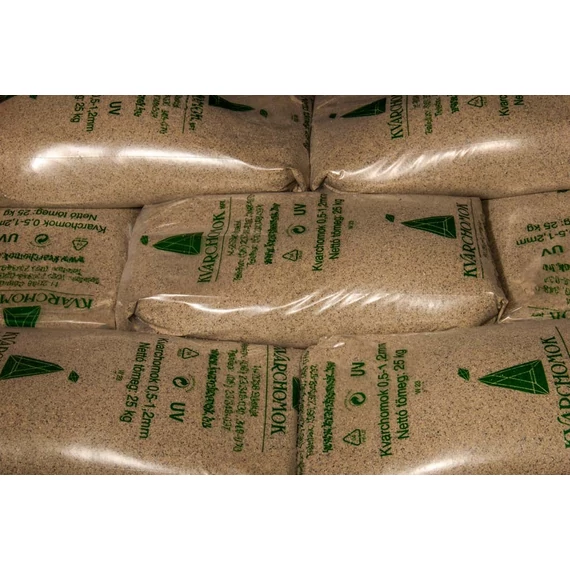 Kvarchomok homokszóróhoz, 0.3-0.8mm, 25kg