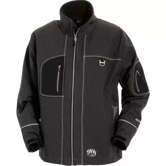 Munkavédelmi softshell dzseki, fekete, S