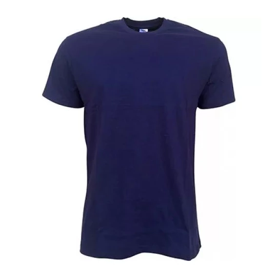 Környakas pamut póló, sötétkék, 3XL