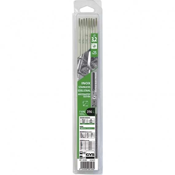 Mastroweld INOX 316L hegesztő elektróda, saválló, 3.2mm, 25db