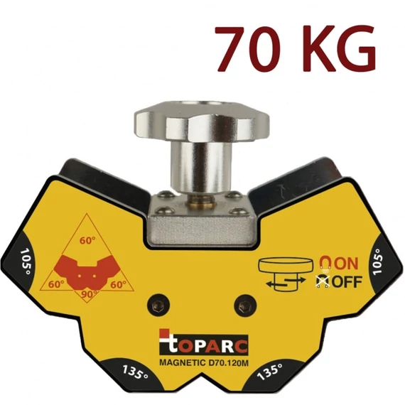 Mastroweld mágneses szögbeállító, demagnetizálható, D70.120M, 70kg