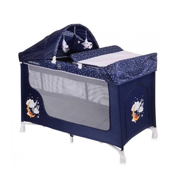 Lorelli San Remo 2+ utazóágy - Blue Good Night Bear 2018
