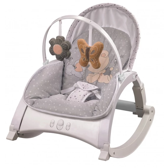 Lorelli Enjoy rezgő-zenélő baba pihenőszék - Za Za Grey