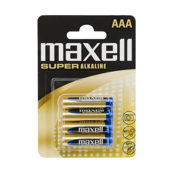 Maxell super alkáli mikroceruza elem, AAA, 1.5V, 4db/bliszter