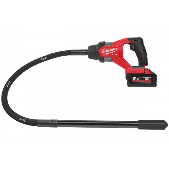 Milwaukee M18 FCVN12-551 akkus tűvibrátor 1x5.5Ah akkuval és töltővel