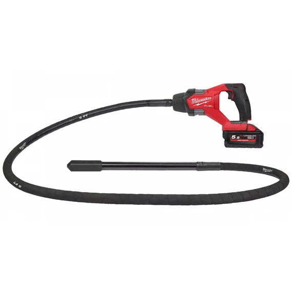 Milwaukee M18 FCVN24-551 akkus tűvibrátor 1x5.5 Ah akkuval és töltővel
