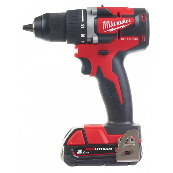Milwaukee M18 CBLDD-202C akkus fúró-csavarozó, 18V, 2x2.0Ah akkuval és töltővel