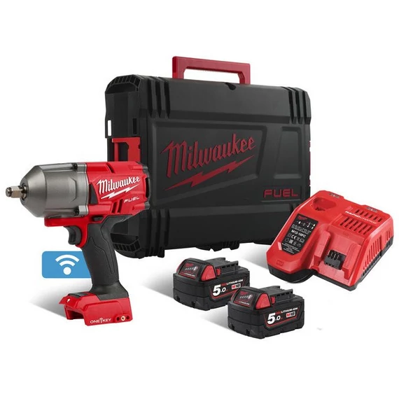 Milwaukee M18 ONEFHIWF12-502X akkus ütvecsavarozó, 1/2&quot;, 2x5.0Ah akkuval és töltővel
