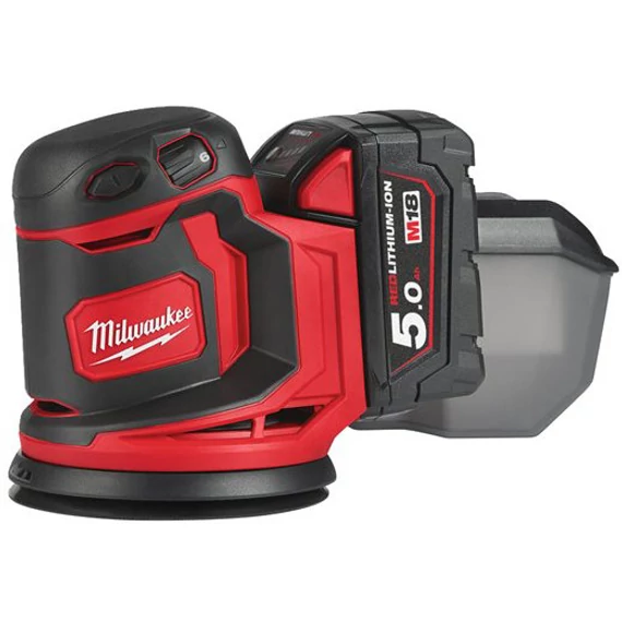 Milwaukee M18 BOS125-502B akkus excentercsiszoló 125mm, 2x5.0Ah akkuval és töltővel