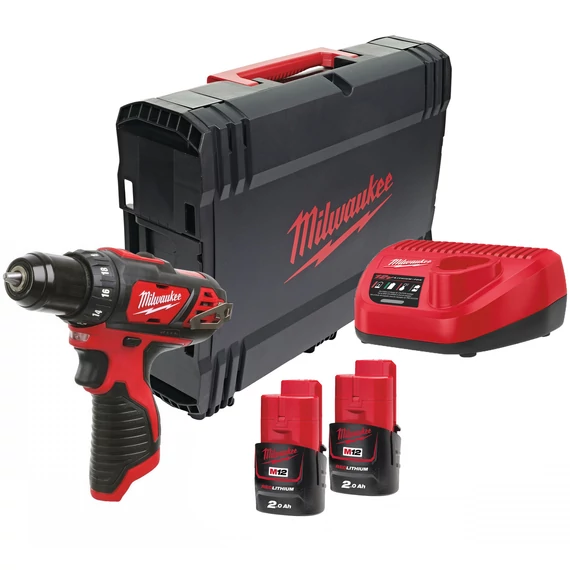 Milwaukee M12 BDD-202X akkus fúró-csavarozó, 30Nm, 2x2.0Ah akkuval és töltővel