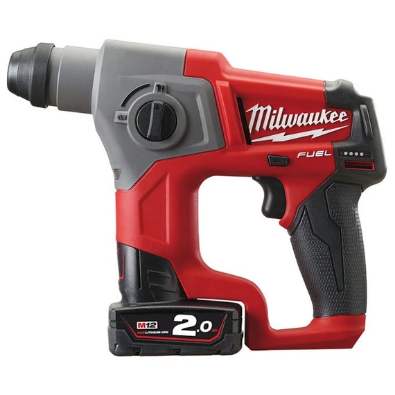 Milwaukee M12 CH-202X akkus SDS-plus fúrókalapács, 1.1J, 2x2.0Ah akkuval és töltővel