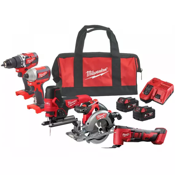 Milwaukee M18 FPP5K-502B akkus gépszett 2x5.0Ah akkuval és töltővel