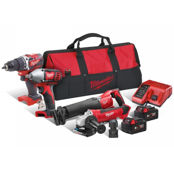 Milwaukee M18 CBLPP4B-502B akkus gépszett 2x5.0Ah akkuval és töltővel