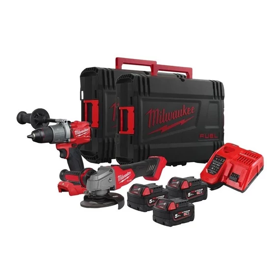 Milwaukee M18FPP2Y2-503X gépszett, 18V (3x5.0Ah akku+töltő)
