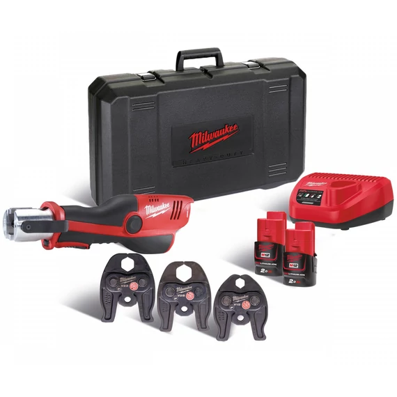 Milwaukee M12 HPT-202C V-KIT akkus hidraulikus prés 2x2.0Ah akkuval és töltővel
