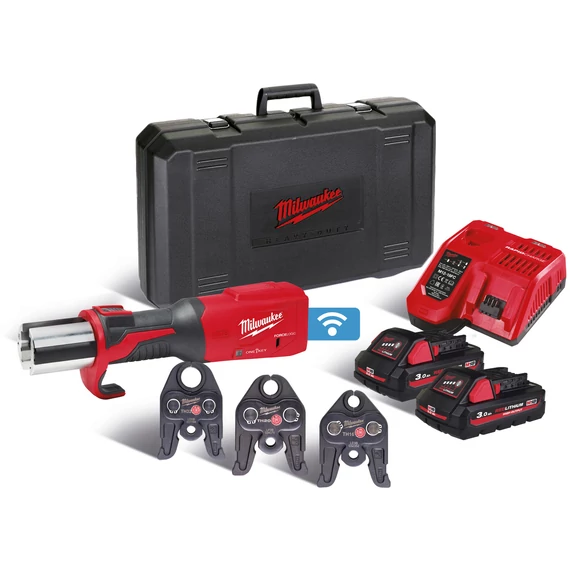 Milwaukee M18 ONEBLHPT-302C akkus hidraulikus prés szett 2x3.0Ah akkuval és töltővel