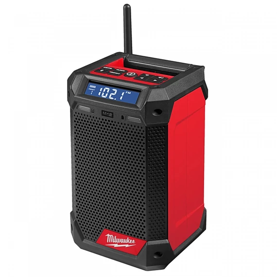 Milwaukee M12 RCDAB+-0 akkus rádió+töltő DAB+, 18V (akku és töltő nélkül)