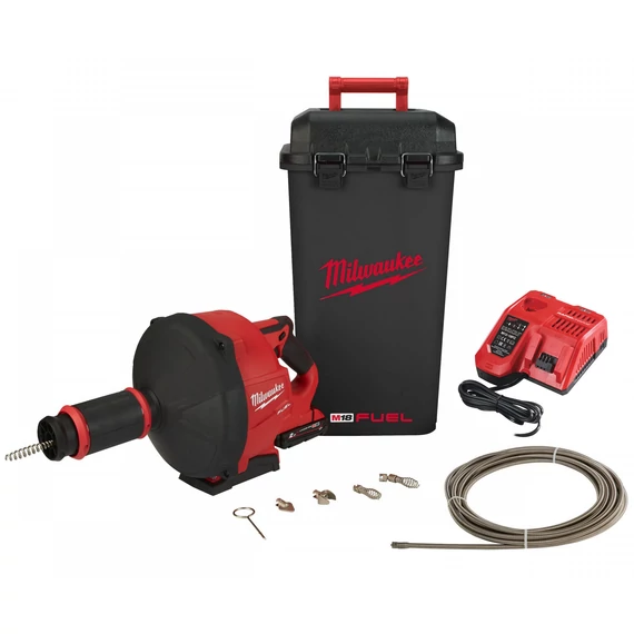 Milwaukee M18 FDCPF10-201C akkus lefolyócső tisztító 10mm, 2.0Ah akkuval és töltővel