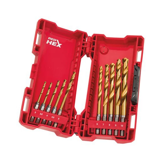 Milwaukee Shockwave HSS-G TiN fémfúrószár készlet, 3-10mm, 10db