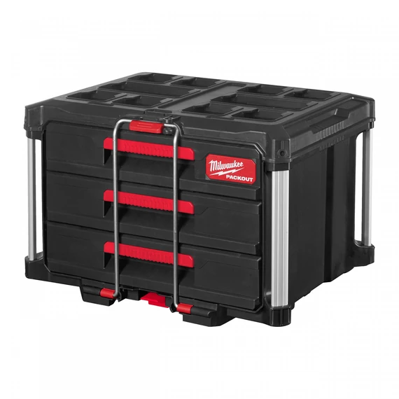 Milwaukee 2 Packout tároló láda, 3 fiókos, 560x410x360mm