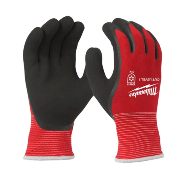 Milwaukee vágásbiztos kesztyű, piros-fekete, 2XL