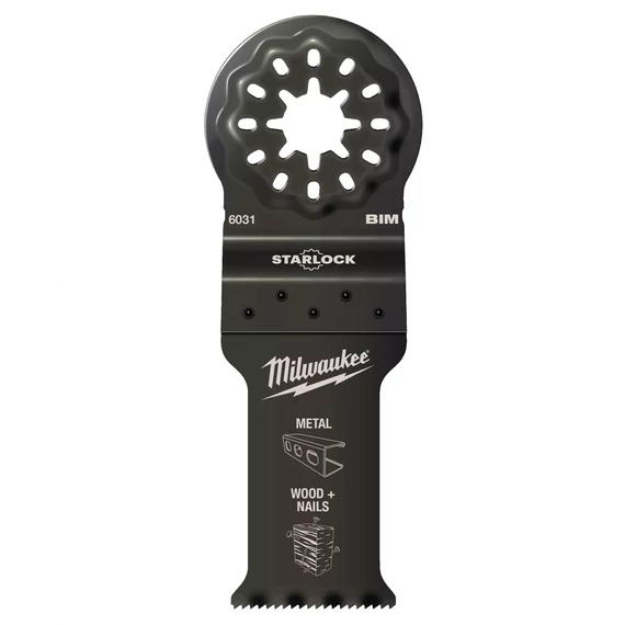 Milwaukee Starlock merülő fűrészlap, fém-szeges fa, 28x47mm, 10db
