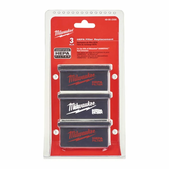 Milwaukee Szűrő M12 DE akkus porelszívóhoz 3db
